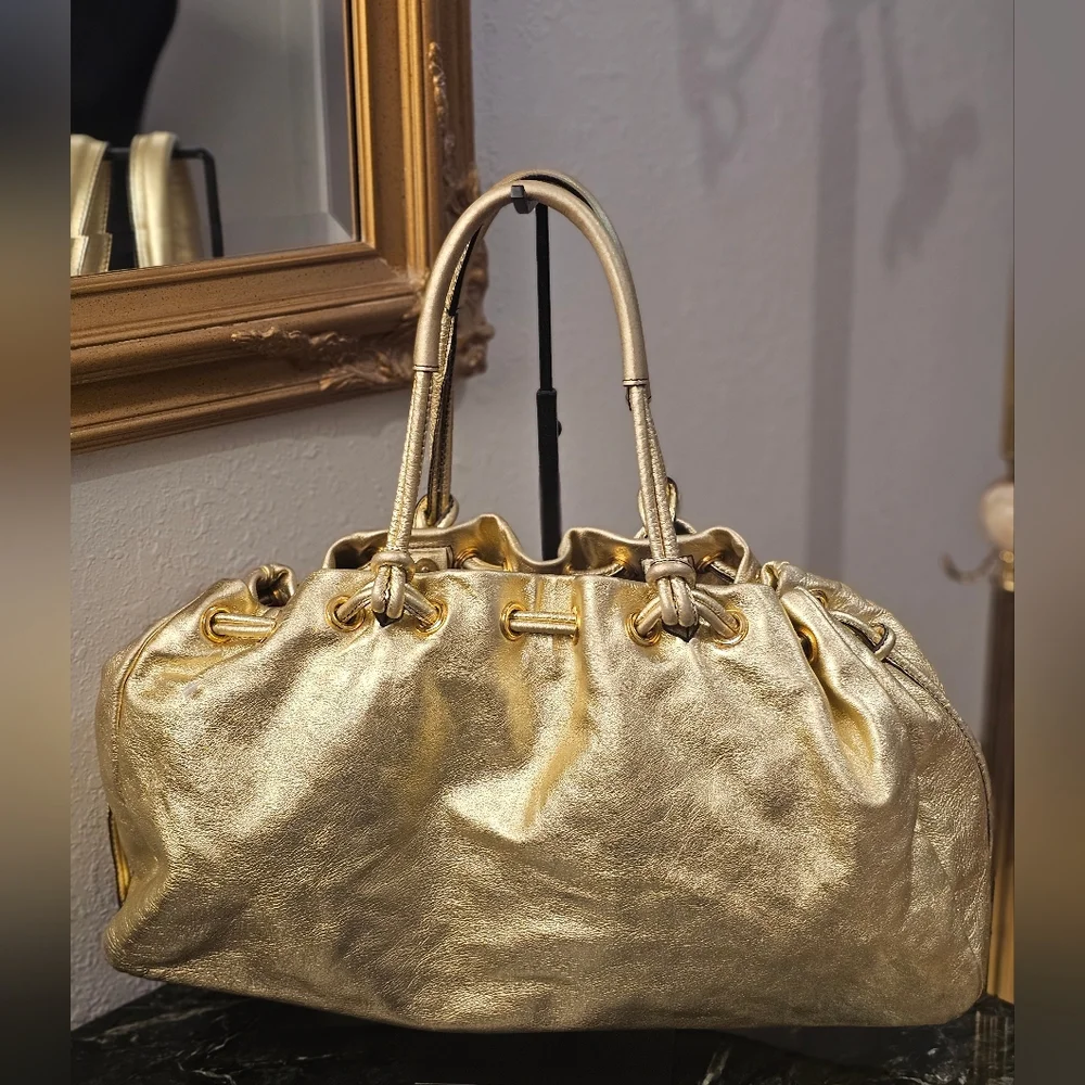 Tanner Krolle Gold Shoulder Bag - Picture 2 of 10